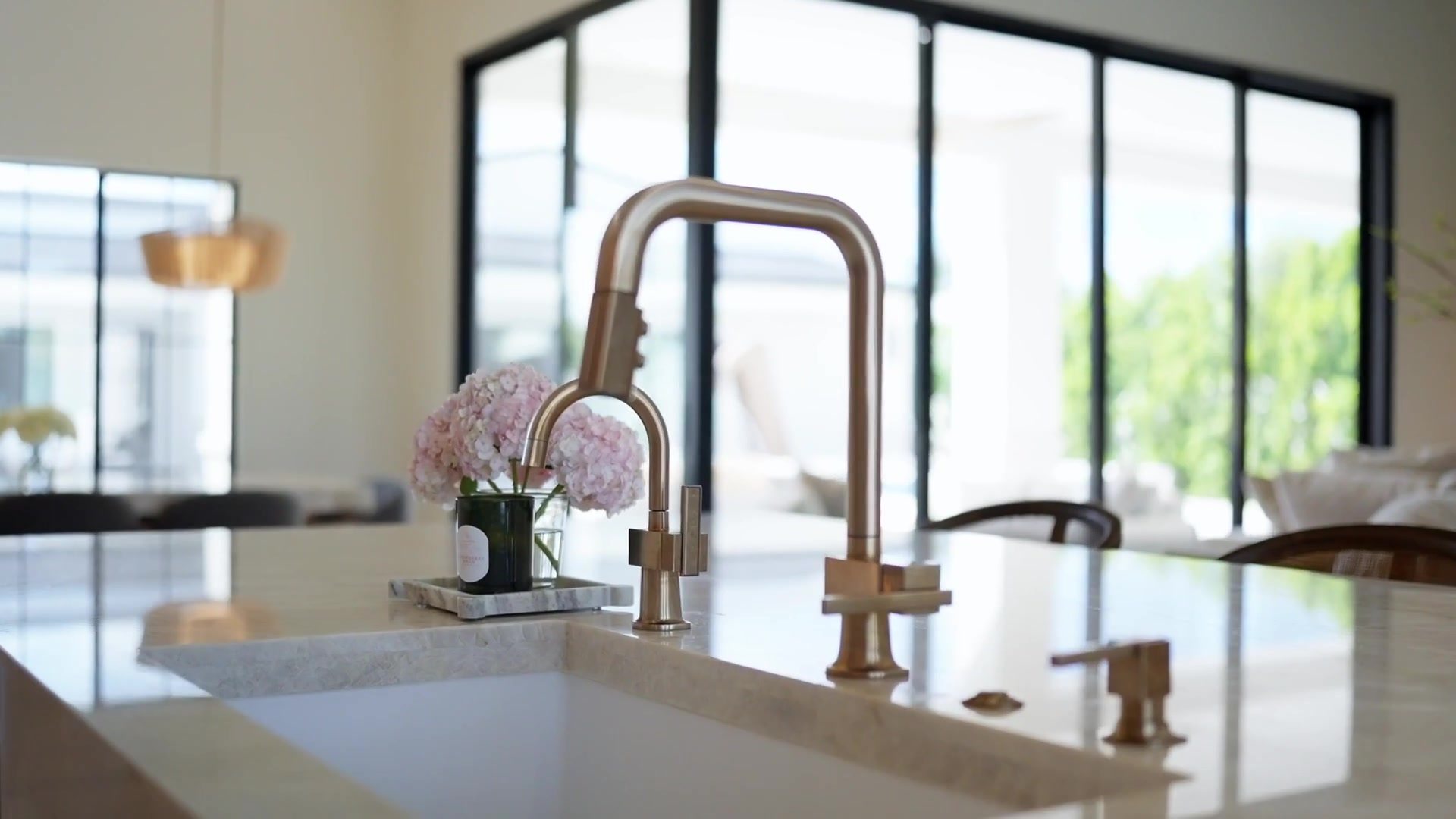 Brass, stone and glass, chosen piece by piece