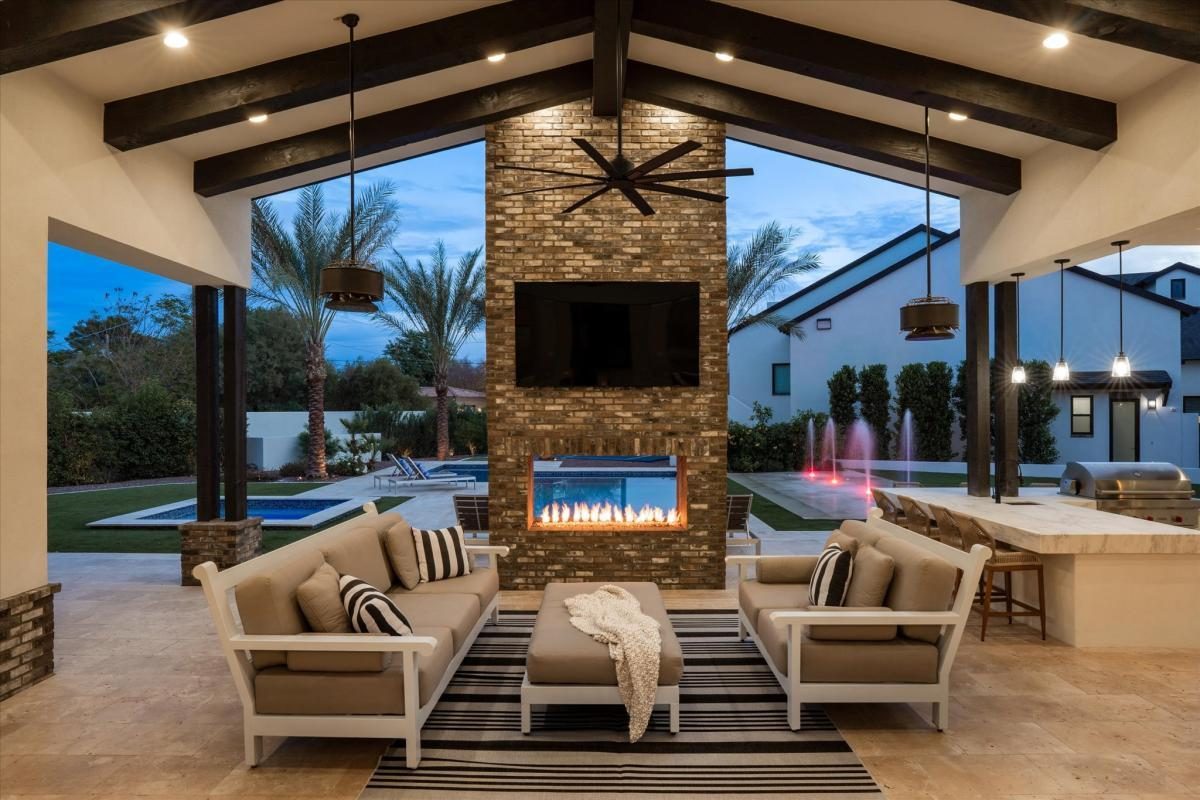Outdoor rooms built for Arizona nights
